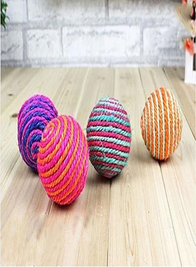 KittuPet مجموعة ألعاب القطط KittuPet المكونة من 3 قطع: كرة من السيزال، كرة تفاعلية للقطط، كرة متدحرجة للقطط، لعبة خدش للقطط (لون عشوائي) - Image 3